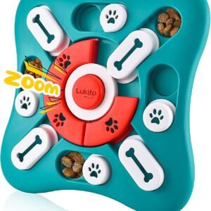 LUKITO Dog Puzzle Toy, Slow Feeder Bowl for Puzzle, Interactive Toys Birthday, Boredom IQ Training and Brain Stimulation, Treat Toy Squeaky with Puppy Toys,...