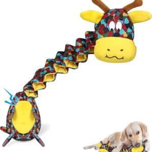 PUHOHUN Squeaky Dog Toys for Small,Medium and Large Dogs,Interactive Dog Toys for Boredom, Puppy Teething Toys with Crinkle Paper,Tug of War Tough Chew Toys...