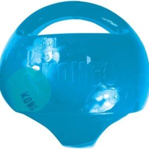KONG Jumbler Ball with Tennis Ball, For Medium/Large Dogs | Interactive Fetch Ball with Interior Tennis Ball and Squeaker, Easy-Grab Handles, for Dogs and...