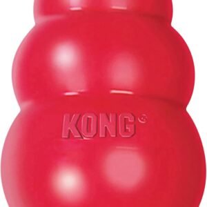 KONG Classic Stuffable Dog Toy, For Small Dogs | Treat-Fillable Hollow Interior, Erratic Bounce for Extended Play, Durable Natural Red Rubber, for Average...