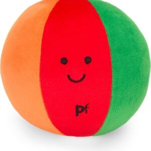 Petface Beach Ball Plush Dog Toy with Built-In Squeaker (Pack of 1) | Lightweight, Colourful Design, for Fetch, Soft & Durable, Engaging Squeaker