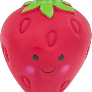 Petface Large Strawberry Soft Chew Latex Dog Toy (Pack of 1) | Interactive Fun, Built-In Squeaker, Soft Latex Material, Durable, Engaging Play