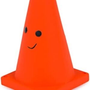 Petface Teri the Traffic Cone Latex Dog Toy with Squeaker (Pack of 1) | Durable Latex Material, for Throw & Fetch, Engaging Design