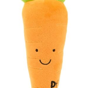 Petface Foodie Faces Fluffy Carrot Dog Toy