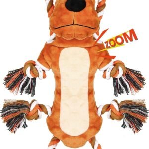 IOKHEIRA Dog Squeaky Toys Dog Plush Toys, Tug of War Dog Toys for Large Breed, Dog Chew Toy with Cotton Material, and Squeaker for Teeth Cleaning &...