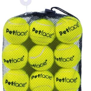 Petface Super Tennis Balls For Dogs, Throw and Fetch, Outdoor Exercise (Pack of 12)