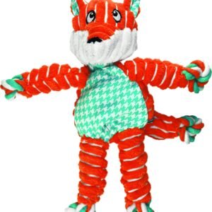 KONG - Floppy Knots Fox - Internal Knotted Ropes and Minimal Stuffing for Less Mess - For Small/Medium Dogs