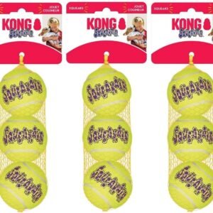 KONG Squeakair Dog Toy Tennis Ball - Medium, x 9