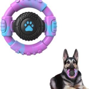 VRTOP Dog Toys, Indestructible Dog Chew Toys for Boredom | Interactive Squeaky Dog Toys for Medium Large Dogs - Durable Natural Rubber&Nylon Material