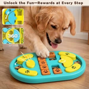 Blanlody Dog Puzzle Toys, Interactive Dog Toys for Boredom, treat dispenser | puzzle feeders for small, Medium, Large Dogs, Treat Dispenser Dogs Toy for...