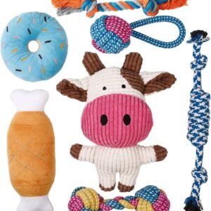 Toozey Dog Toys - 7 Pack Puppy Toys from 8 Weeks Small Dog - Interactive Chew Rope Toys, Non-Toxic Natural Cotton, Relieves Boredom