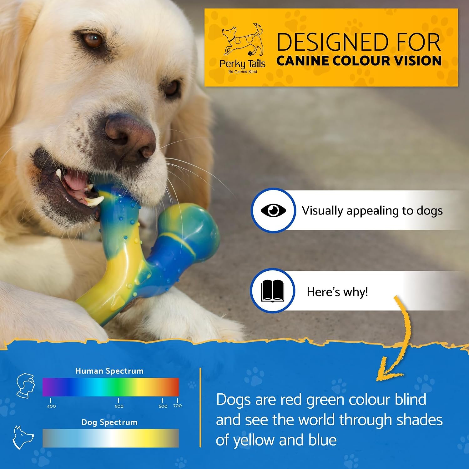 Almost Indestructible Dog Toys for Aggressive Chewers – Pack of Two | Heavy Duty Dog Toys for Large Breeds, Flavoured Bone in Thick Y Shape, 21.5cm for...