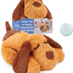 WEOK Puppy Heartbeat Toy- Dog Heartbeat Toy for Separation Anxiety Relief, Puppy Heartbeat Stuffed Animal Anxiety Calming Behavioral Aid Plush Toy for Dogs...