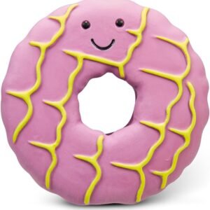 Petface Iced Ring Biscuit Latex Dog Toy, Built-In Squeaker (Pack of 1) | Durable Latex Material, Indoor & Outdoor Fun, for Fetch & Training