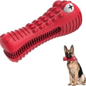 Cutiful Dog Toys, Indestructible Dog Chew Toys, Durable Squeaky Dog Toy | for Large Medium Dogs-Natural Rubber Material