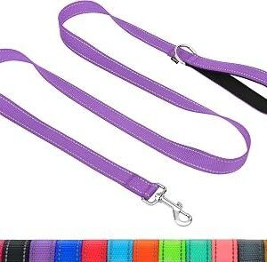 Taglory Dog Lead for Small Medium Dogs with Padded Handle, Purple 180x2.0cm