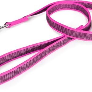 Color & Gray Super-Grip Leash with Handle, 20 mm x 1 m, Pink-Gray